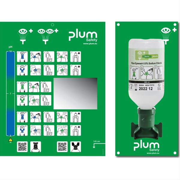 2 ST. ÖGONDUSCHSTATION PLUM | PLASTLÅDA | 1 DUSCH