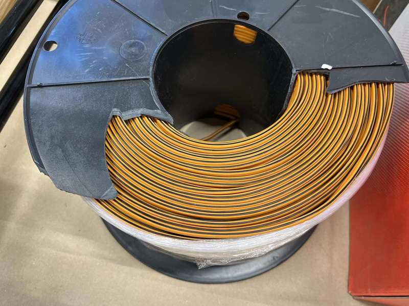 FLATKABEL NEXANS RKUB 2X2.5 ORA/SV 90V PVC B250 (0*) ORANGE,SVART