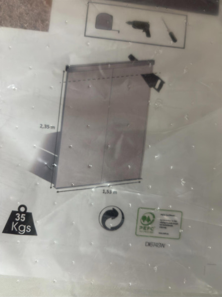 SLIDING DOOR 1530 x 2355 mm, WHITE, 2-PACK
