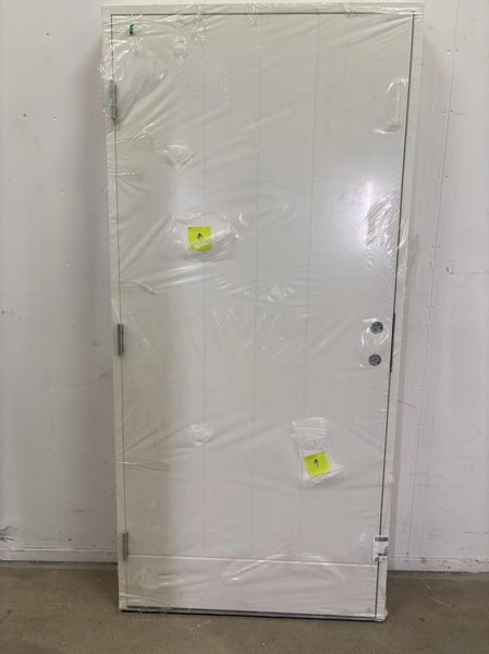 NEW) FIRE- & ACOUSTIC DOOR SOLID ELEMENTS YSTAD 10X21 - LEFT-HUNG WHITE