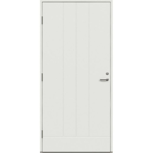 NEW) FIRE- & ACOUSTIC DOOR SOLID ELEMENTS YSTAD 10X21 - LEFT-HUNG WHITE