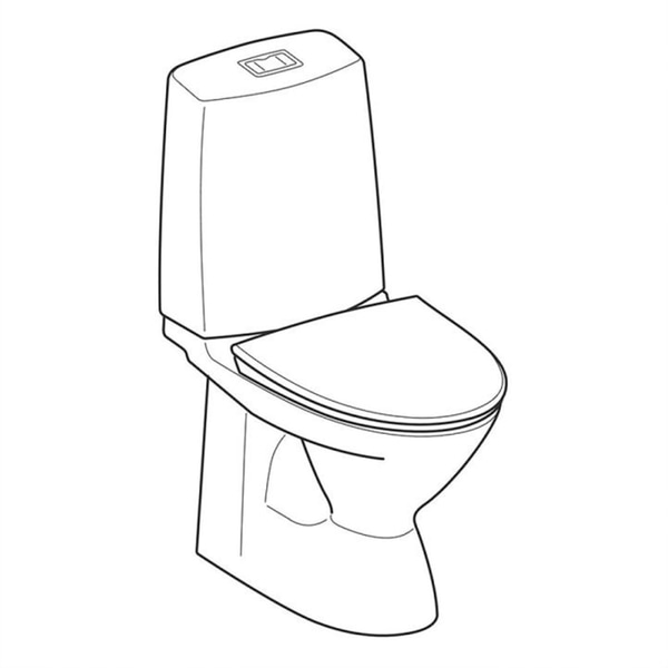 (NEW) IFÖ VINTA RIMFREE TOILET, S-TRAP, INCL. HARD SEAT