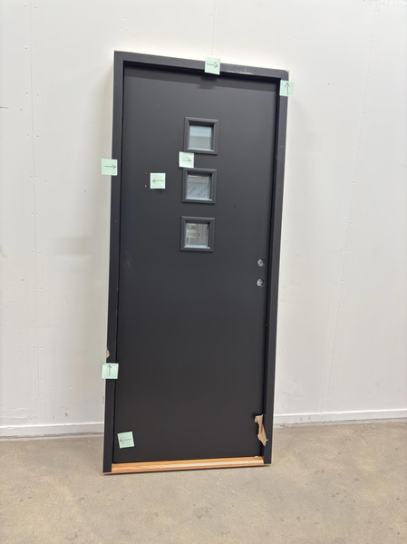 EXTERIOR DOOR SOLID ELEMENTS VISBY 9X21 RIGHT-HAND BLACK