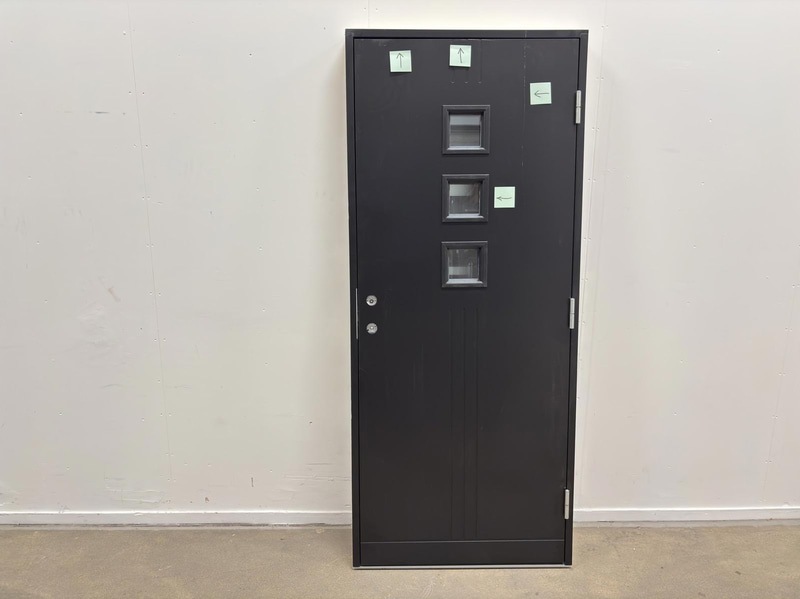 EXTERIOR DOOR SOLID ELEMENTS VISBY 9X21 RIGHT-HAND BLACK