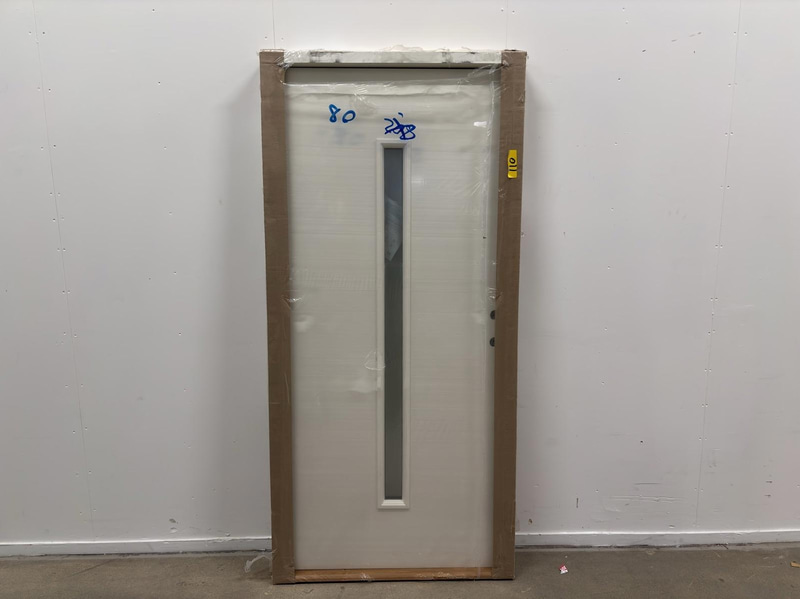 (NEW) SOLID ELEMENTS VÄXJÖ EXTERIOR DOOR 10X21 RIGHT-HAND WHITE