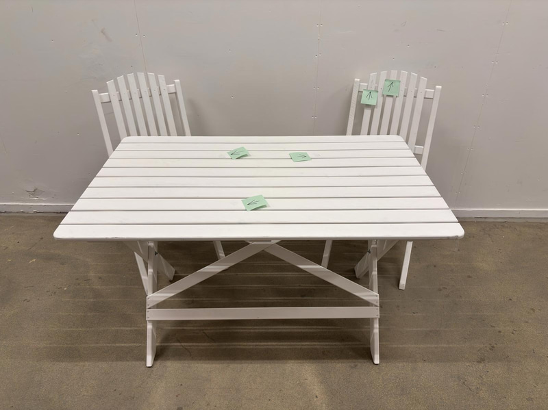 2 Folding Chairs incl. Table, Baltic Garden