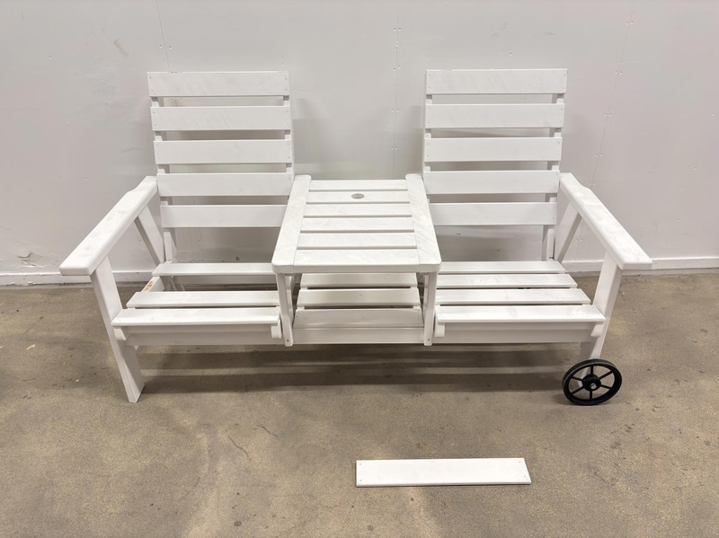 LOUNGE FURNITURE BALTIC GARDEN KINGDOM DUO SOFA, WHITE
