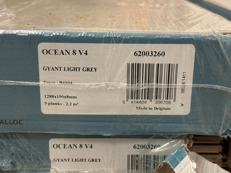LAMINATGOLV BERRYALLOC OCEAN 8 V4 GYANT LIGHT GREY 11m²