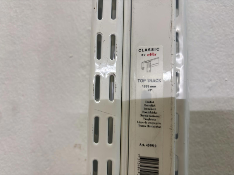 7 st. HÄNGSKENA ELFA 2300MM VIT