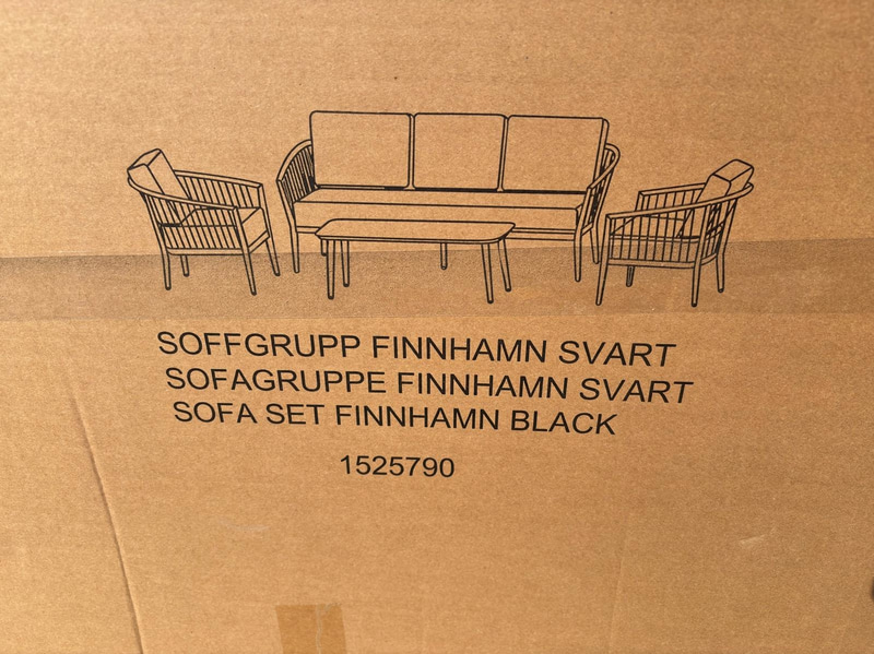 (NEW) 2 armchairs incl. coffee table, Sunfun Finnhamn