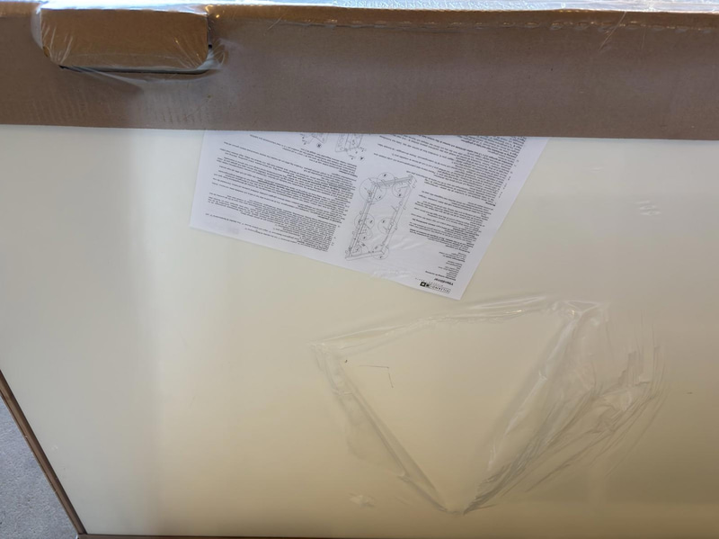 (NEW) SOLID ELEMENTS RIBE EXTERIOR DOOR 9X20 LEFT-HUNG WHITE