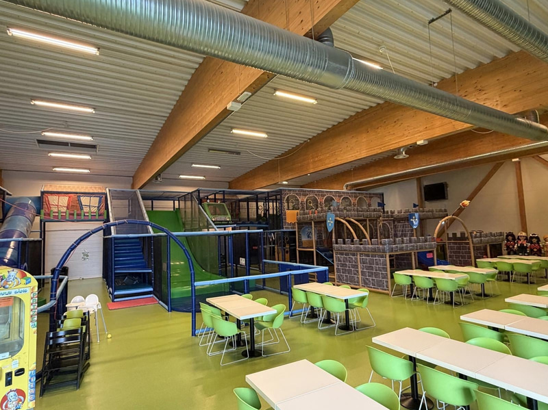 Large indoor playground, PlayCo, length approx. 37 metres
