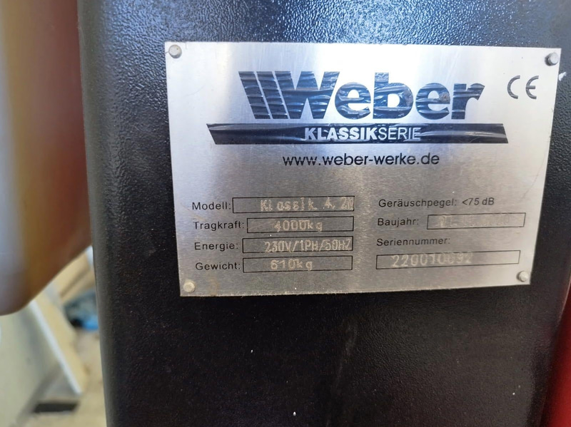 Billyft Weber Klassik 4.2M, 4000 kg, 1-fas