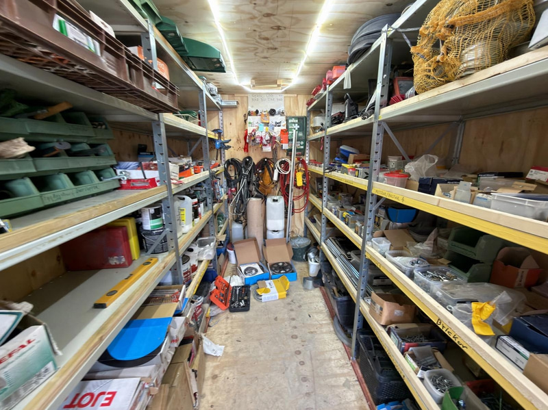 20-foot insulated container with contents