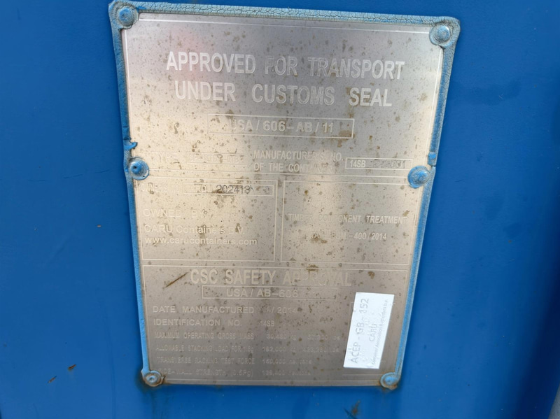 20-foot insulated container with contents