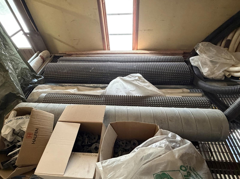 Insulation, sheet metal, building materials, etc.