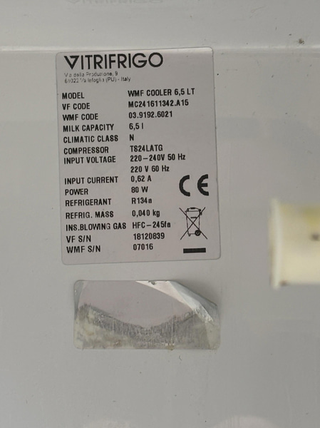 WMF 8000 S coffee machine, incl. WMF COOLER 6,5 LT milk cooler