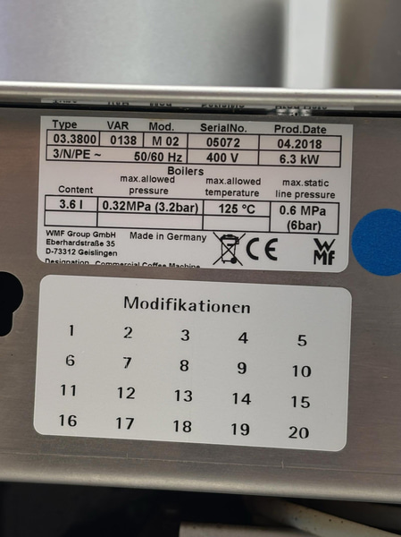 Kaffemaskin WMF, Cafemat