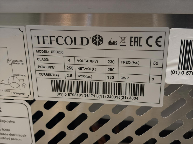 Display Refrigerator Tefcold, UPD200
