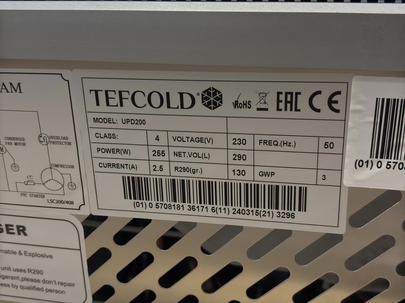 Tefcold display cooler, UPD200