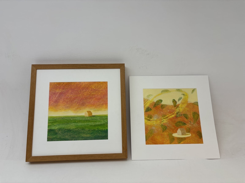 2 paintings by Moriko Yamamoto