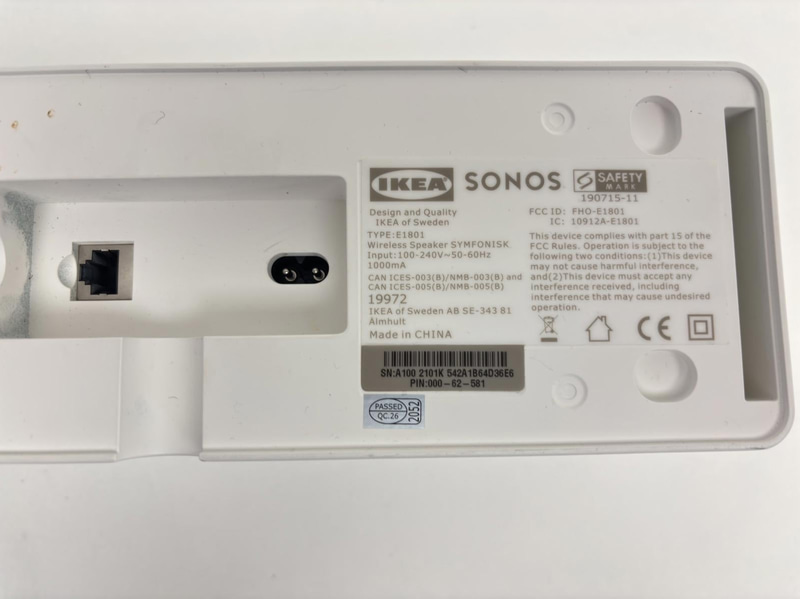 Sonos Speaker, E1801