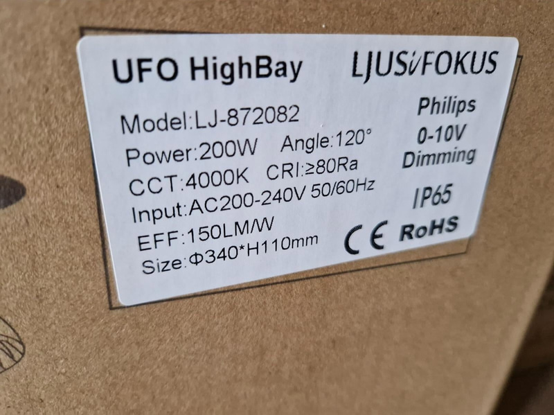 20 st HighBay-lampor, 200W, Philips