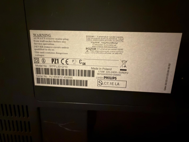 TV Philips 37PFL5322/10, 37 tum