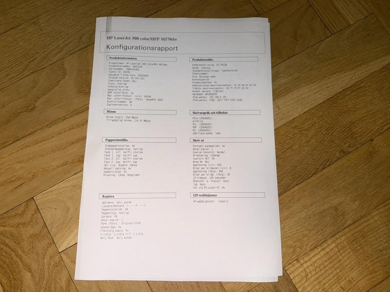Skrivare HP LaserJet Pro 500 color MFP M570dw