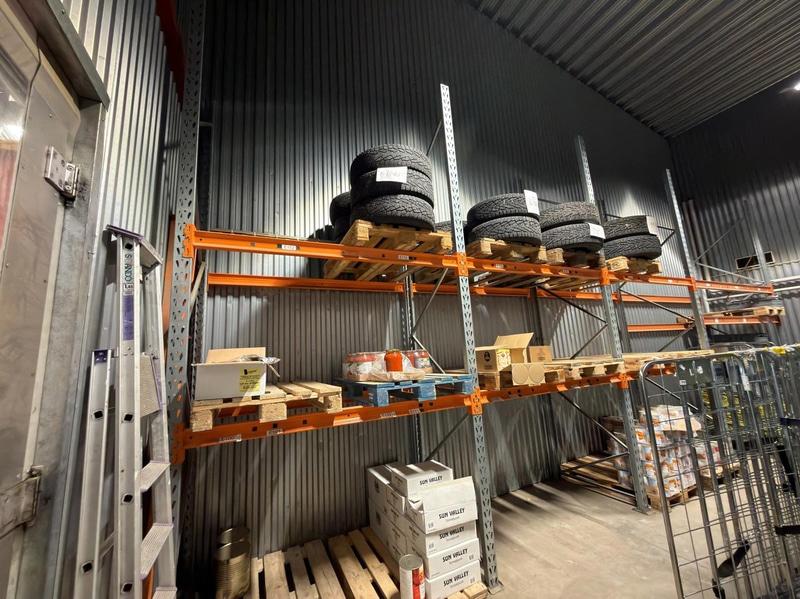 Pallet racking, 8 bays, Kasten