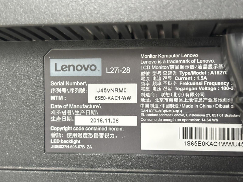 Datorskärm Lenovo L27i-28 27-tum