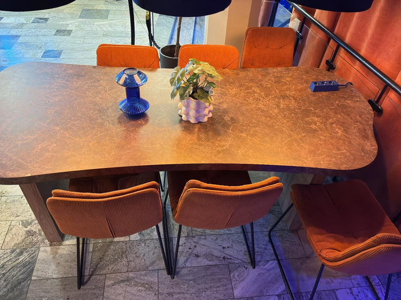 Dining table incl. 6 chairs
