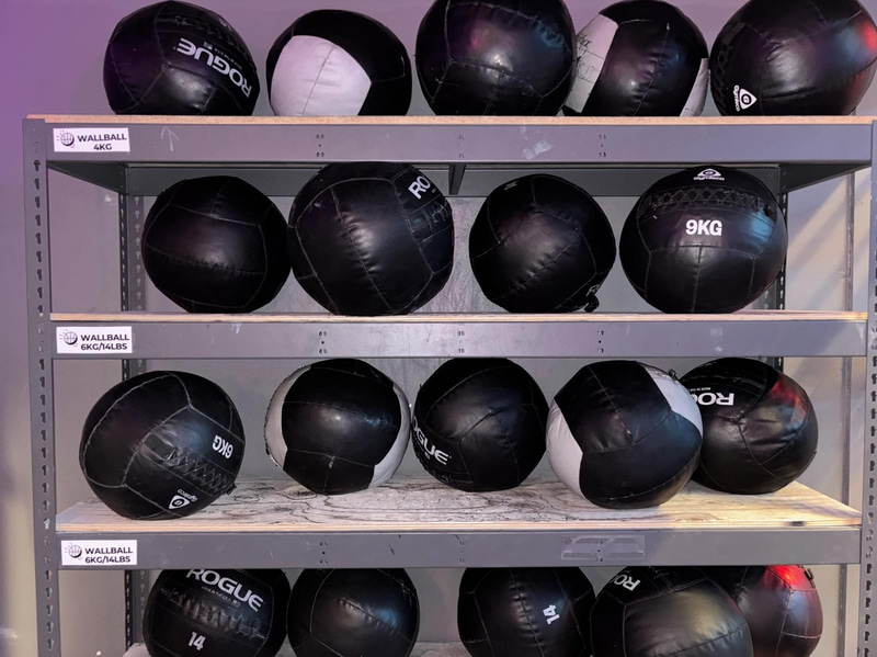 Lot of wall balls, various brands and weights
