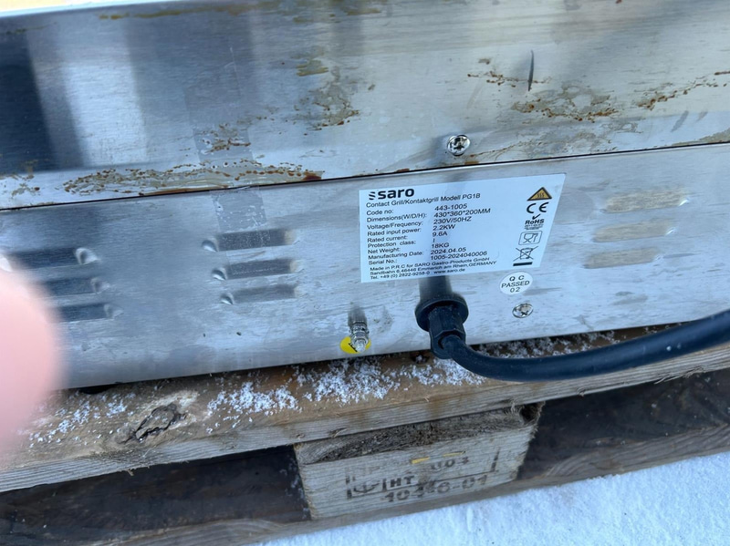 Contact grill / panini press Saro PG1B, 1800 W, single-phase