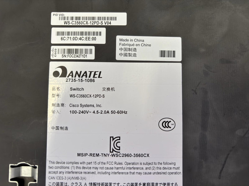 Cisco Catalyst 3560-CX 12-Port PoE Switch
