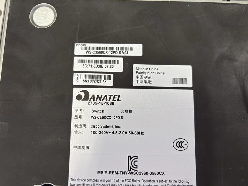 Cisco Catalyst 3560-CX 12-port PoE Switch