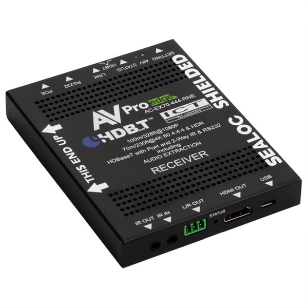 (NEW) AVPro Edge AC-EX70-444-RNE-W Receiver: Weatherproof 4K60 (4:4:4) 70 m HDMI Extender