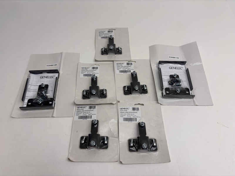 (NEW) Lot of adapters/mounts for speaker stands, Genelec