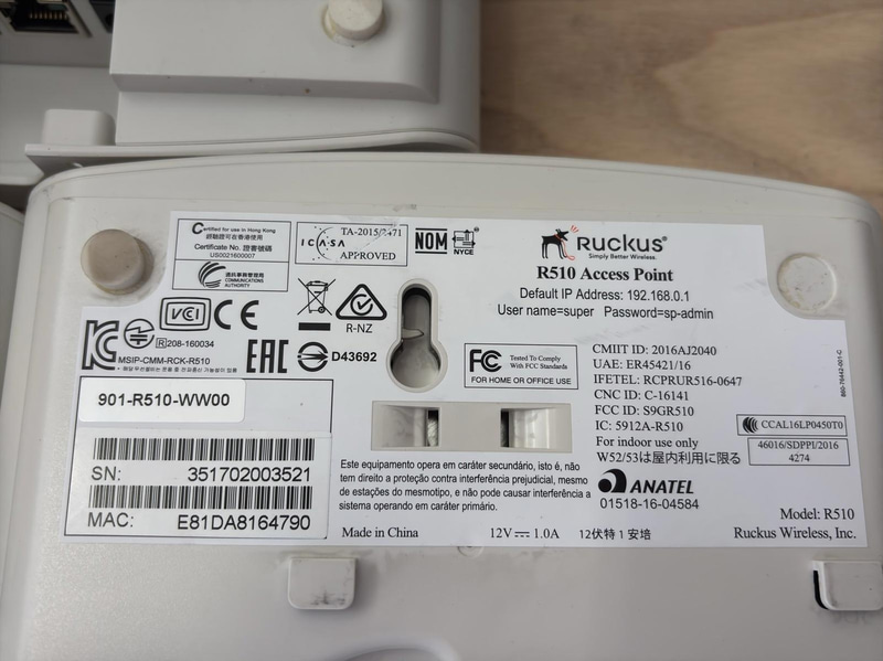 3 pcs. Ruckus R510 Access Points