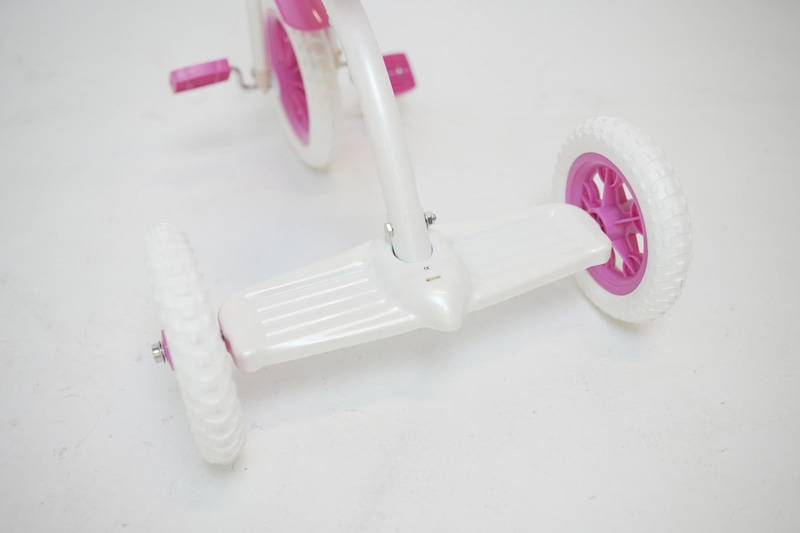 (NEW) 2 Rex tricycles, without tray, white/pink