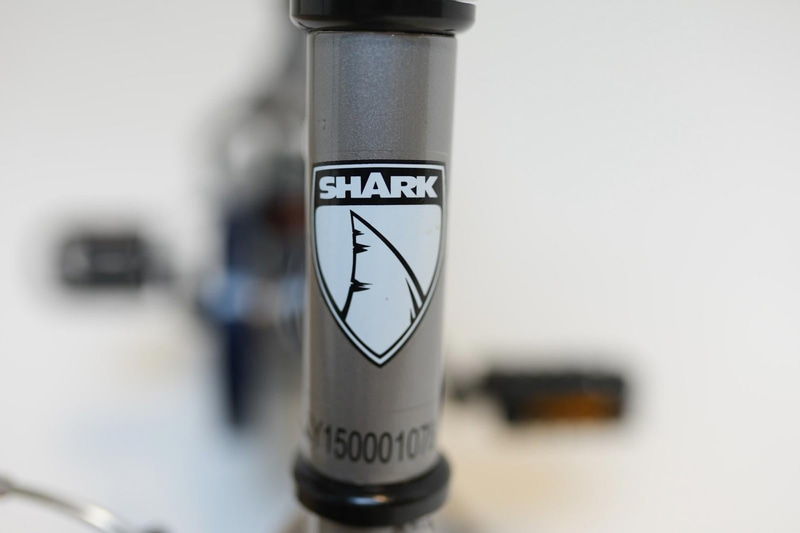 (NEW) Shark BMX bike, 12-inch wheels, 6-inch frame, silver