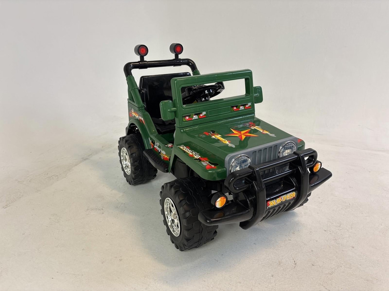 Eldriven leksaksbil, Militärjeep, grön