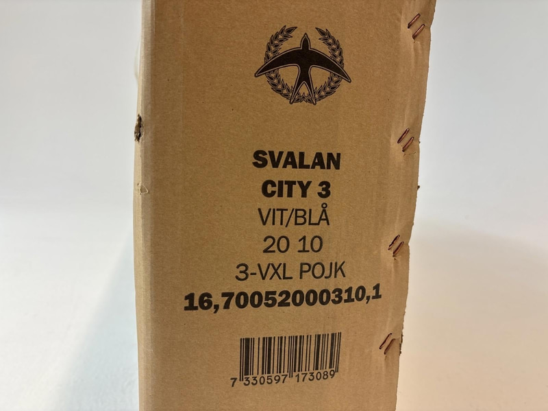 Cykel Svalan, City3, hjul 20 tum, ram 10 tum, vit/blå