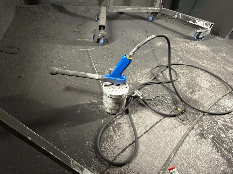 Lackbås för pulverlack