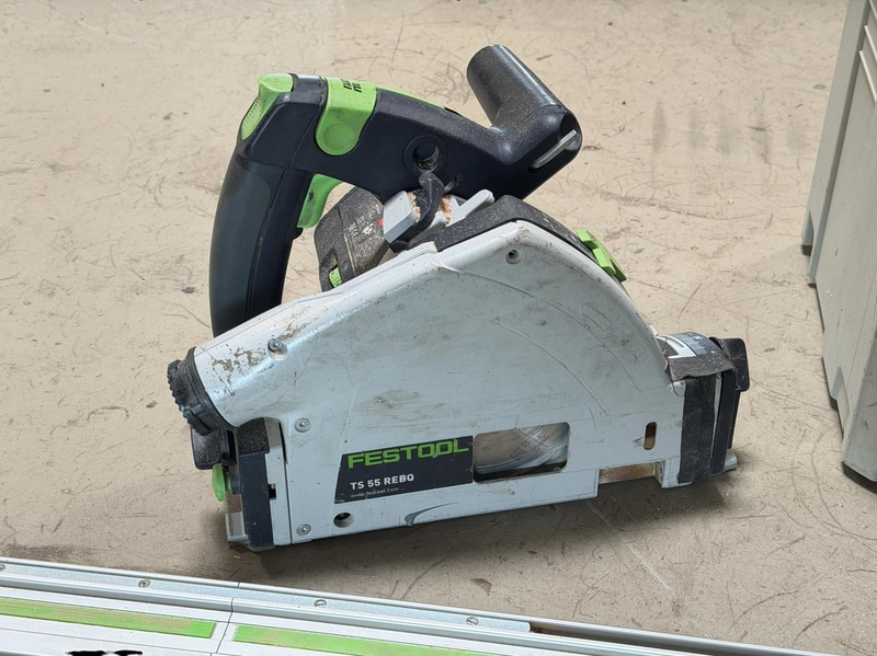 Festool TS 55 REBQ plunge saw, with guide rails and Systainer