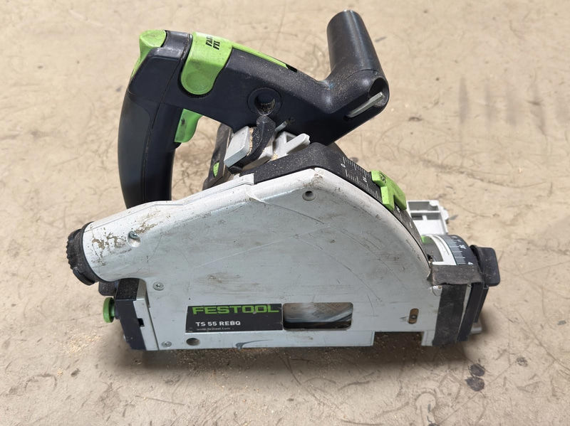 Festool TS 55 REBQ plunge saw, with guide rails and Systainer