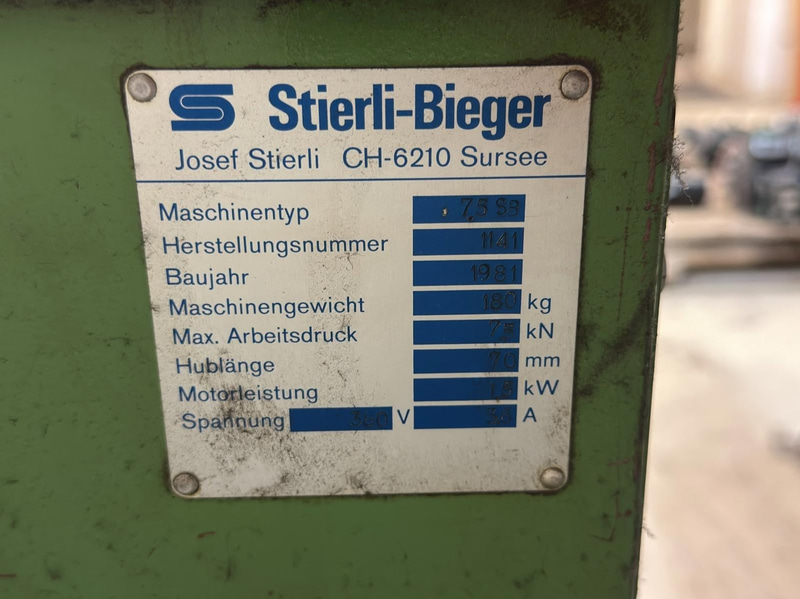 Bockmaskin Stierli-Bieger 7.5 SB