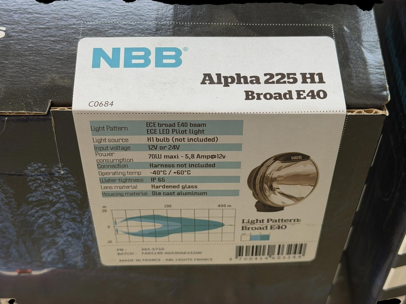Extraljus NBB Alpha 225, 2 st