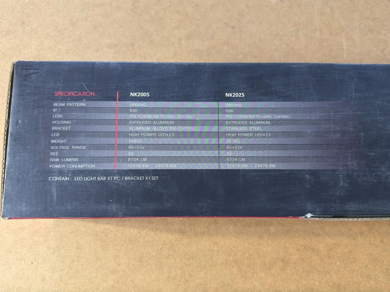 Niken LED light bar, 50 cm