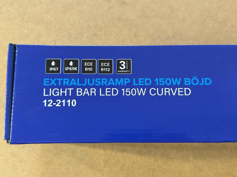 Ljusramp HBA, LED 150 W, böjd, ca 55 cm